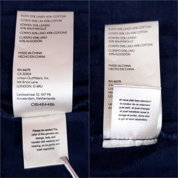 Pilcro Womens Size Small Linen Blend Drawstring Super High Rise Relaxed Pants - Picture 11 of 12